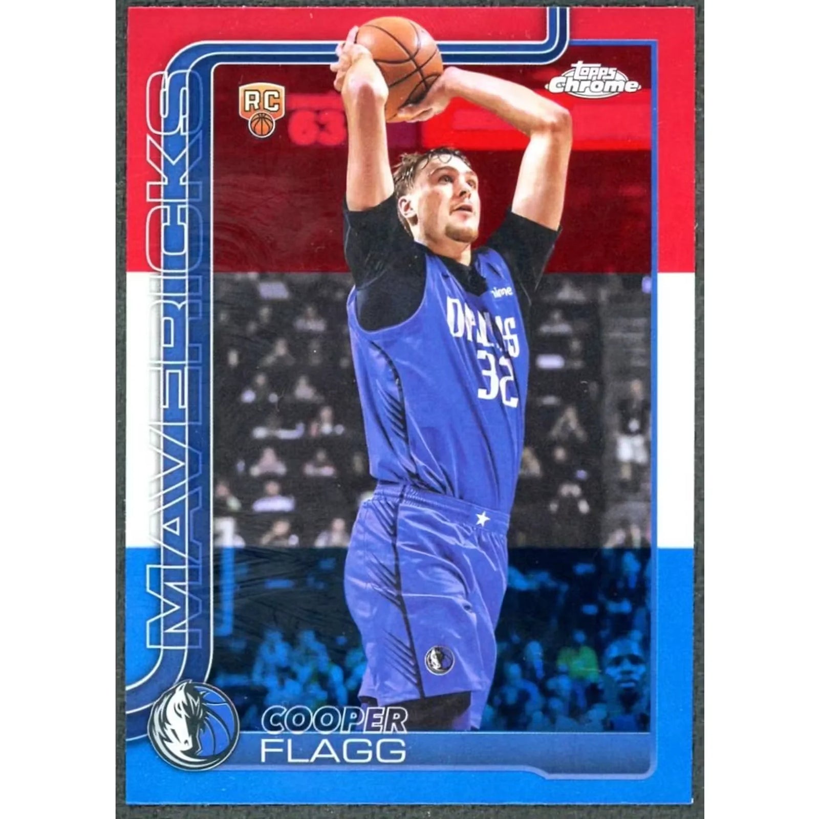 Cooper Flagg 2025-26 Topps Chrome Rookie Red White Blue #251