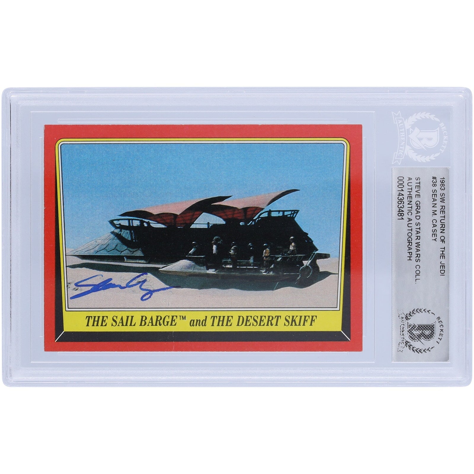 Sean Casey Star Wars Autographed 1983 Topps Return of the Jedi 38 BGS Authenticated Card - The Ballers Bank
