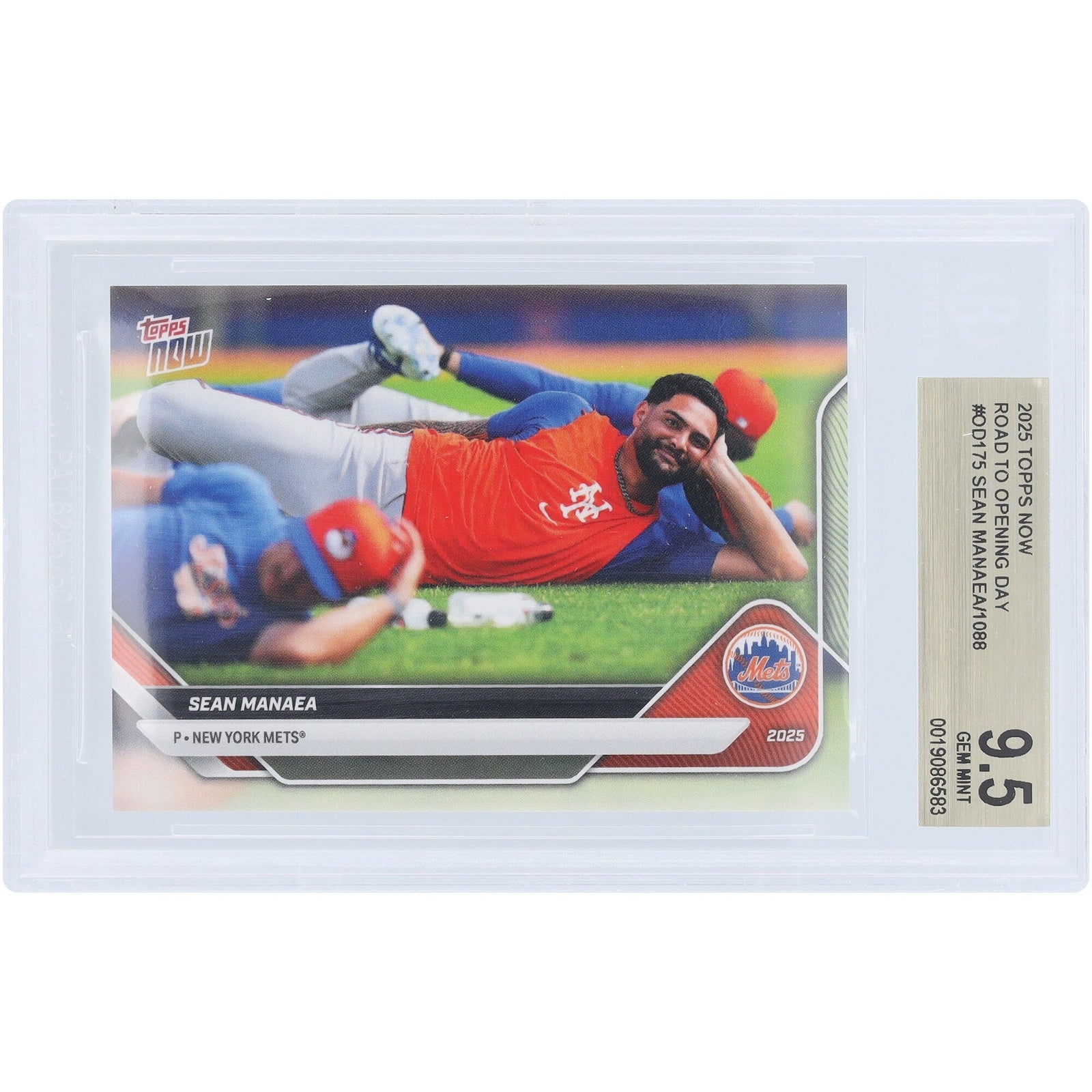 Sean Manaea New York Mets 2025 Topps Now Road to Opening Day OD - 175 BGS Authenticated 9.5 Card - The Ballers Bank