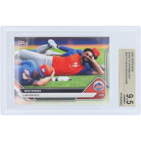 Sean Manaea New York Mets 2025 Topps Now Road to Opening Day OD - 175 BGS Authenticated 9.5 Card - The Ballers Bank