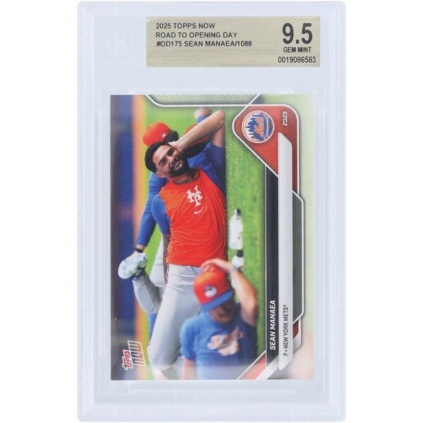 Sean Manaea New York Mets 2025 Topps Now Road to Opening Day OD - 175 BGS Authenticated 9.5 Card - The Ballers Bank