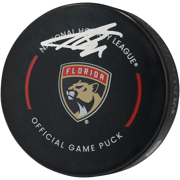 Sergei Bobrovsky Florida Panthers Autographed Fanatics Authentic Official Game Puck - The Ballers Bank