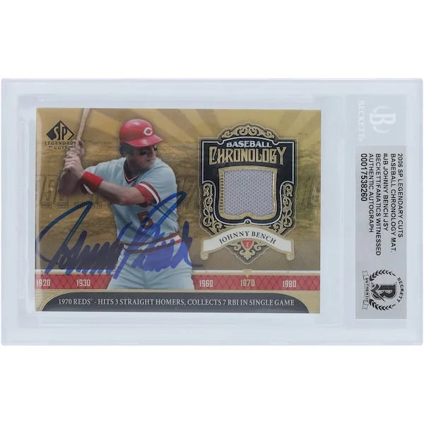 Johnny Bench Signed 2006 Upper Deck SP Legendary Cuts Card | Jersey Relic