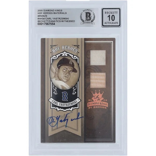 Carl Yastrzemski Signed 2005 Donruss Diamond Kings Card | Graded 10