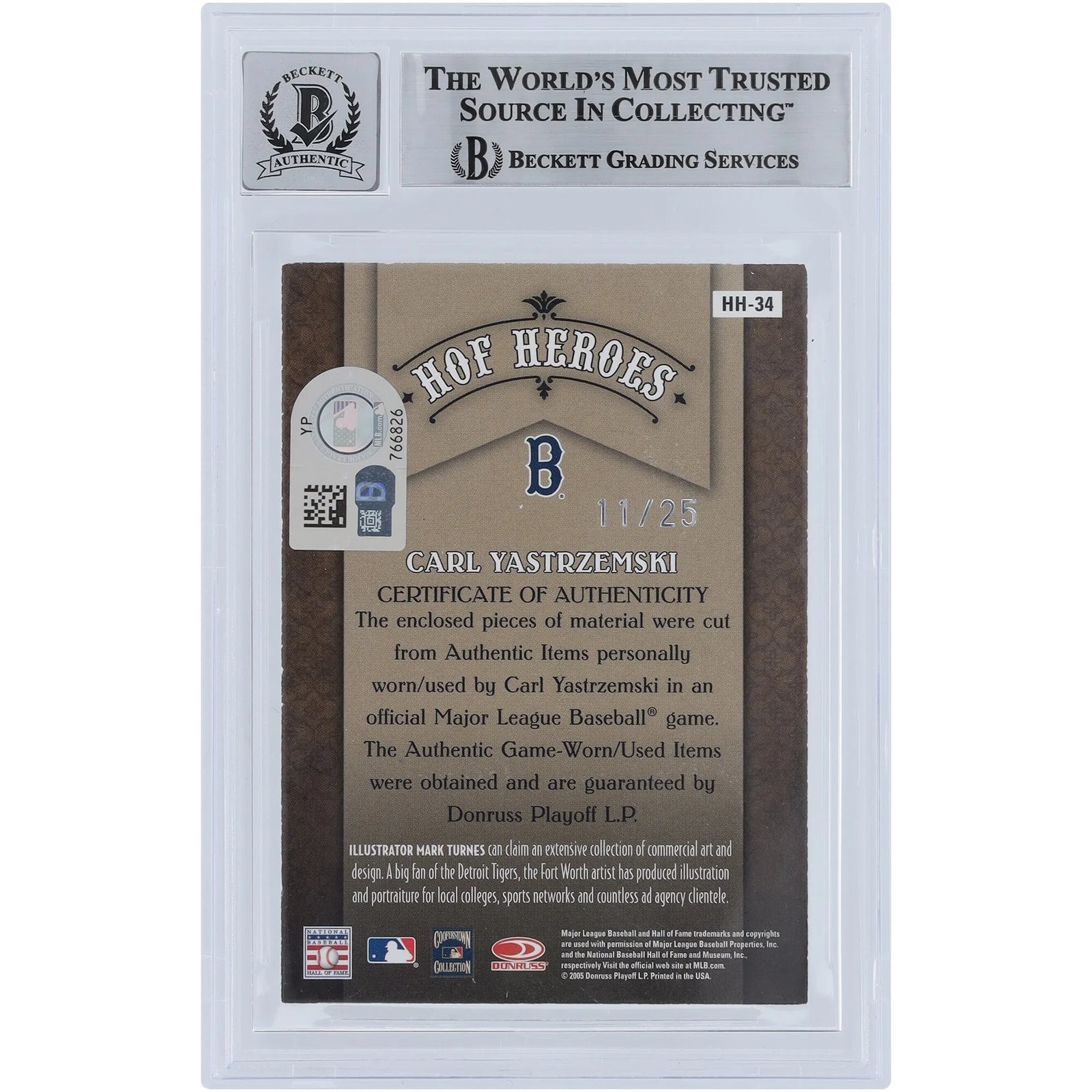 Carl Yastrzemski Signed 2005 Donruss Diamond Kings Card | Graded 10