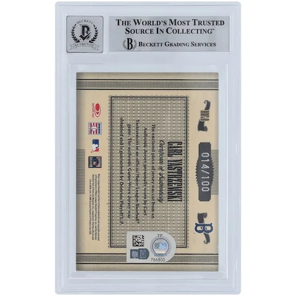 Carl Yastrzemski Signed 2005 Donruss Timeless Treasures Jersey Relic | Graded 10
