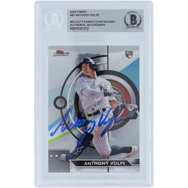 Anthony Volpe Signed 2023 Topps Finest #26 Rookie Card | Beckett Authenticated