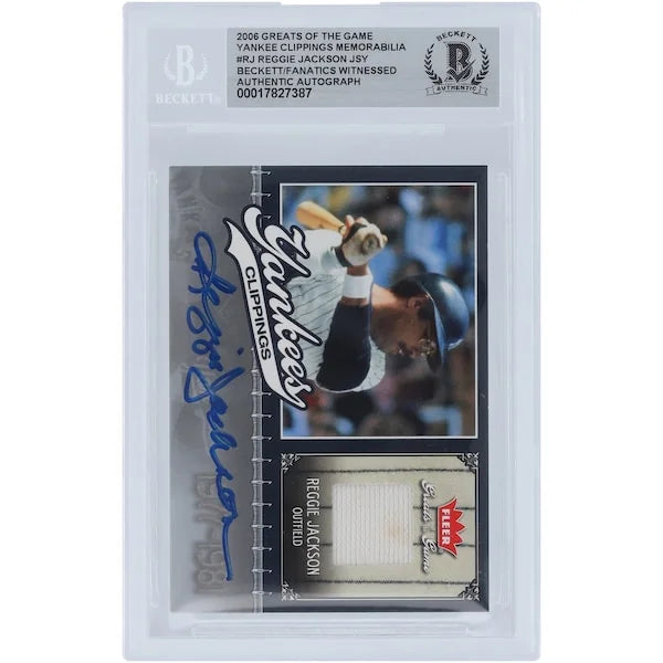 Reggie Jackson Signed 2006 Fleer Greats of the Game Card | Yankees Relic
