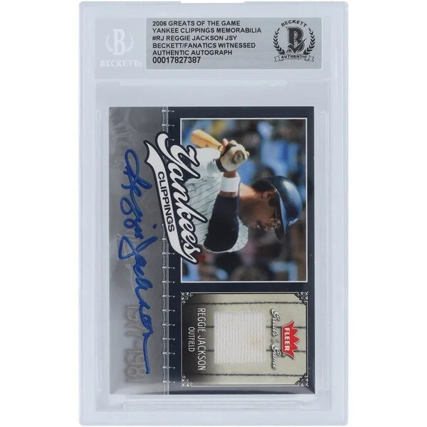 Reggie Jackson Signed 2006 Fleer Greats of the Game Card | Yankees Relic