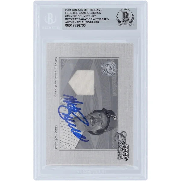 Mike Schmidt Signed 2001 Fleer Greats of the Game Card | Beckett Authenticated
