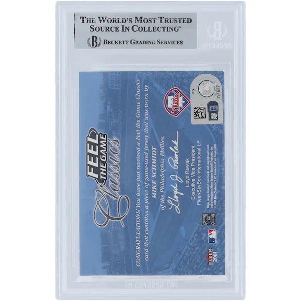Mike Schmidt Signed 2001 Fleer Greats of the Game Card | Beckett Authenticated