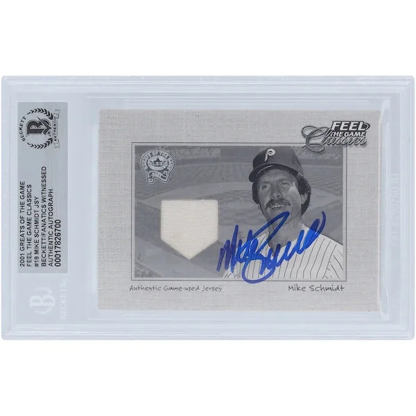 Mike Schmidt Signed 2001 Fleer Greats of the Game Card | Beckett Authenticated