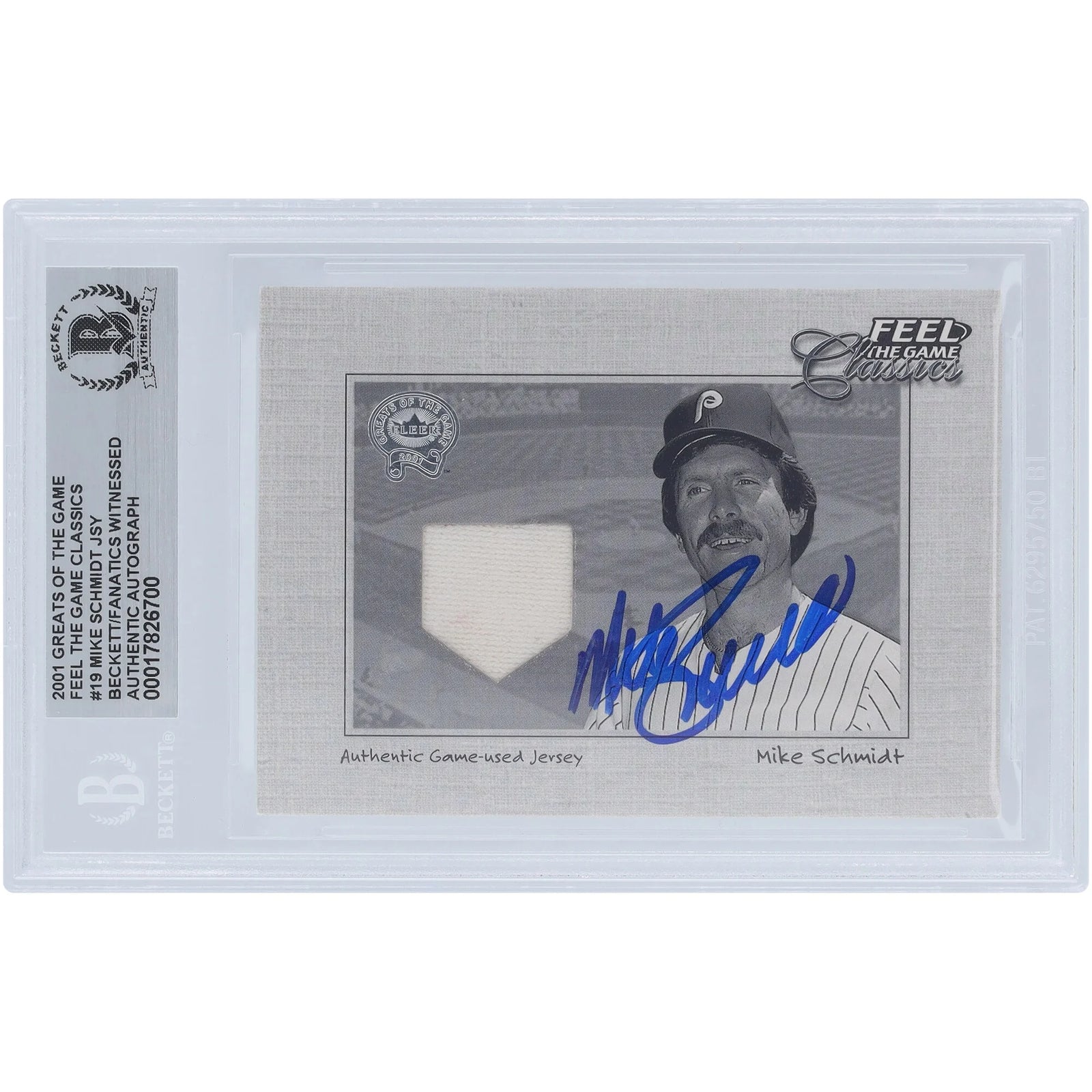 Mike Schmidt Signed 2001 Fleer Greats of the Game Card | Beckett Authenticated