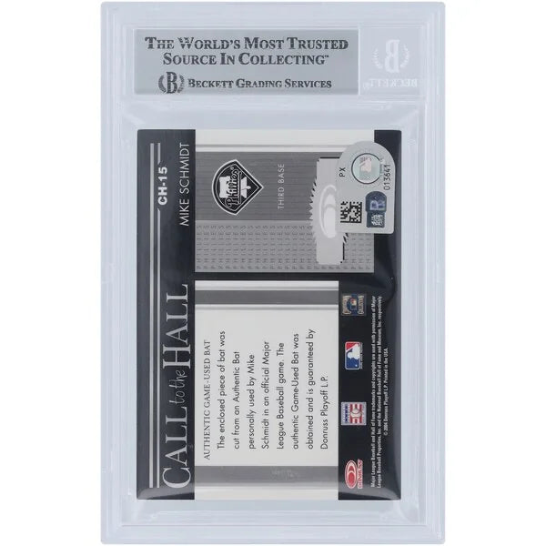 Mike Schmidt Signed 2004 Donruss Timelines Call to the Hall Card #CH-15 | Beckett Authenti