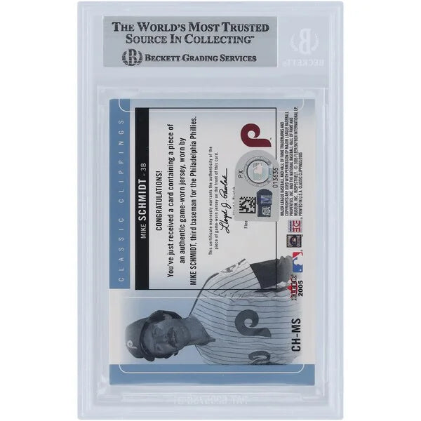 Mike Schmidt Signed 2005 Fleer Classic Clippings Card | Jersey Relic