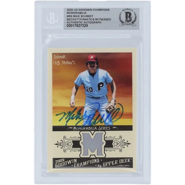 Mike Schmidt Signed 2009 Upper Deck Goodwin Champions Card | Beckett Authenticated