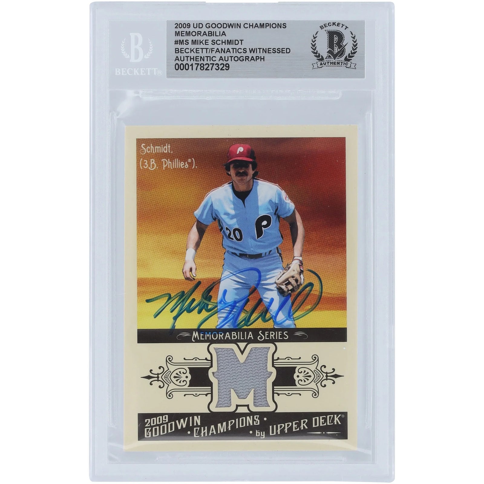 Mike Schmidt Signed 2009 Upper Deck Goodwin Champions Card | Beckett Authenticated
