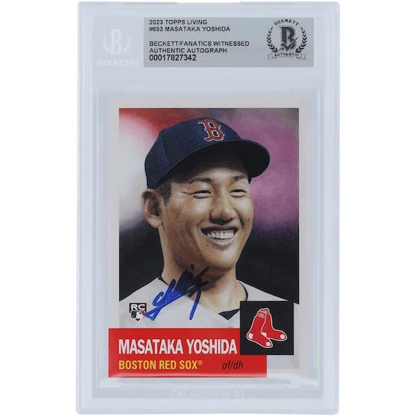 Masataka Yoshida Boston Red Sox Autographed 2023 Topps Living #653 Beckett Fanatics Witnessed Authenticated Rookie Card - F2