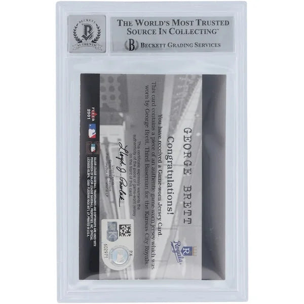 George Brett Signed 2001 Fleer Genuine Final Cut #3 Card | Beckett Graded 10