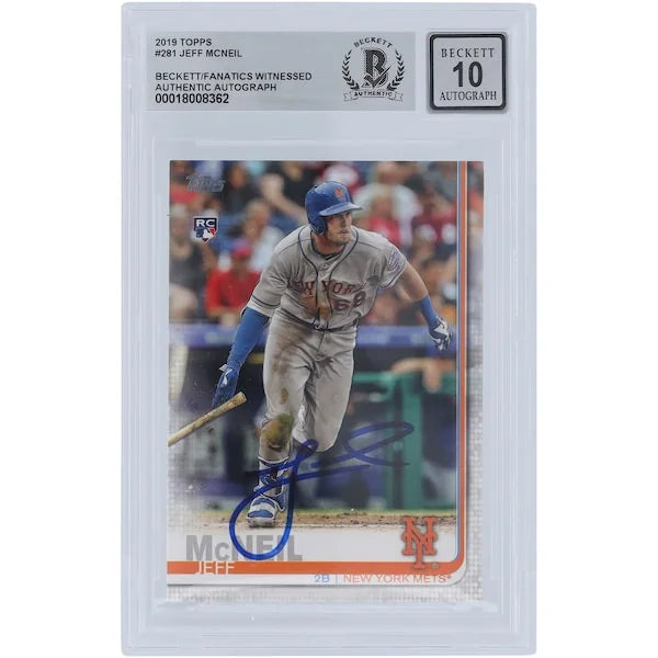 Jeff McNeil Signed 2019 Topps Bowman #281 Rookie Card | Authenticated