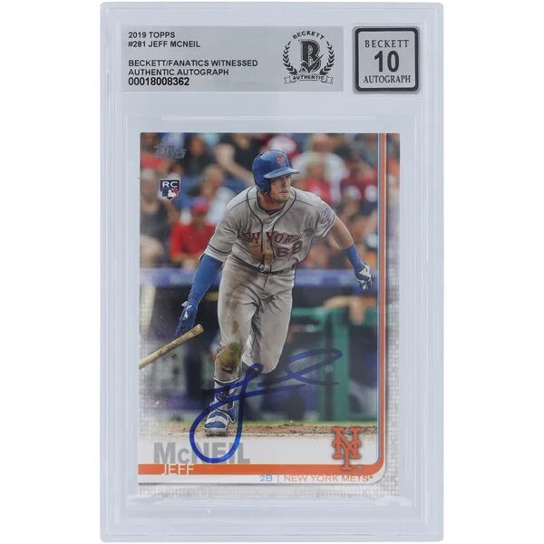 Jeff McNeil Signed 2019 Topps Bowman #281 Rookie Card | Authenticated