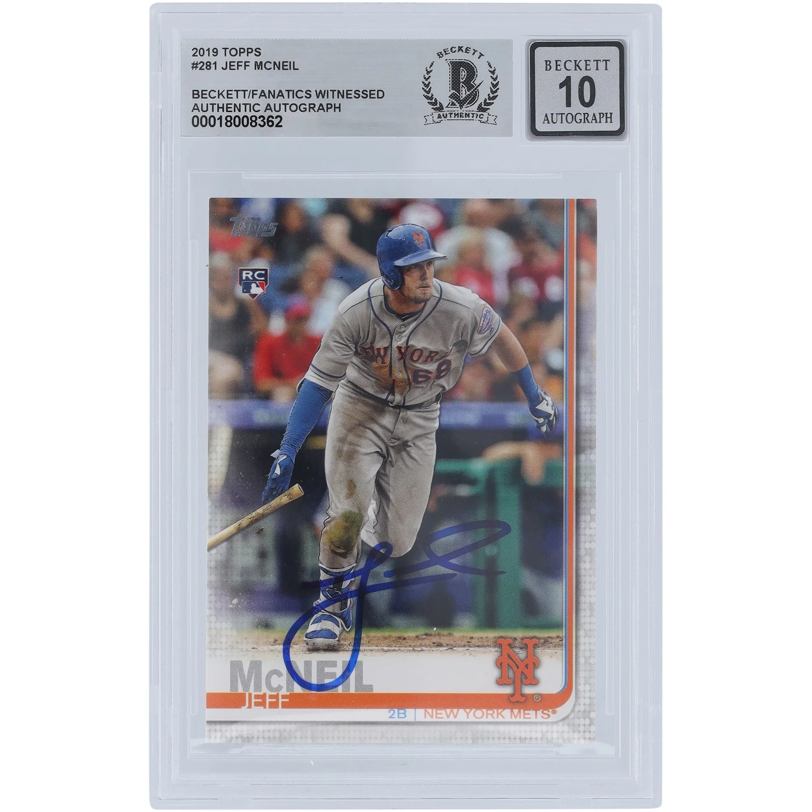 Jeff McNeil Signed 2019 Topps Bowman #281 Rookie Card | Authenticated