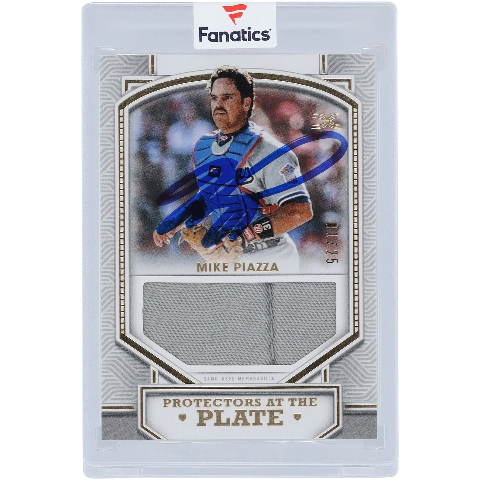 Mike Piazza Signed 2022 Topps Definitive Collection Card | Game-Used Relic #1/25