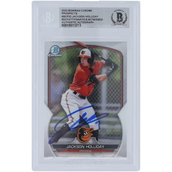 Jackson Holliday Signed 2023 Bowman Chrome Prospect #BCP-20 | Authenticated