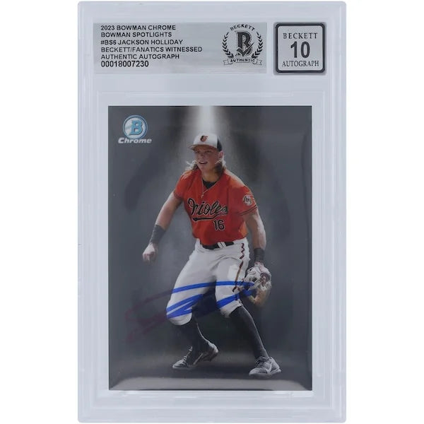 Jackson Holliday Signed 2023 Bowman Chrome Spotlights #BS-6 | Grade 10