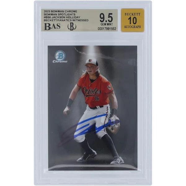 Jackson Holliday Signed 2023 Bowman Chrome Spotlights #BS-6 | BGS 9.5
