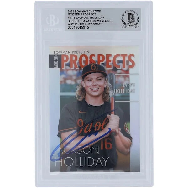 Jackson Holliday Signed 2023 Bowman Chrome Modern Prospects #MP-4 | Authenticated
