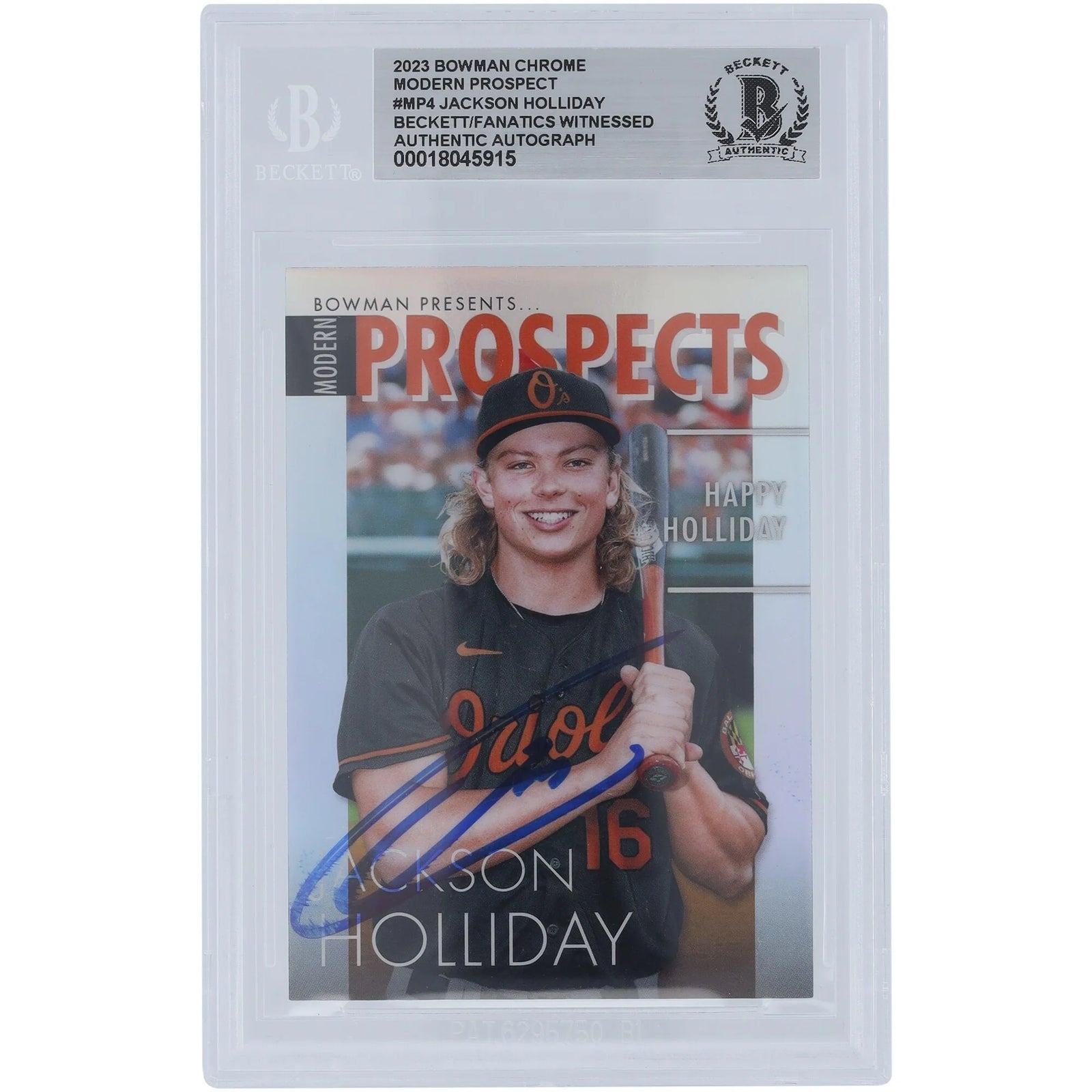Jackson Holliday Signed 2023 Bowman Chrome Modern Prospects #MP-4 | Authenticated