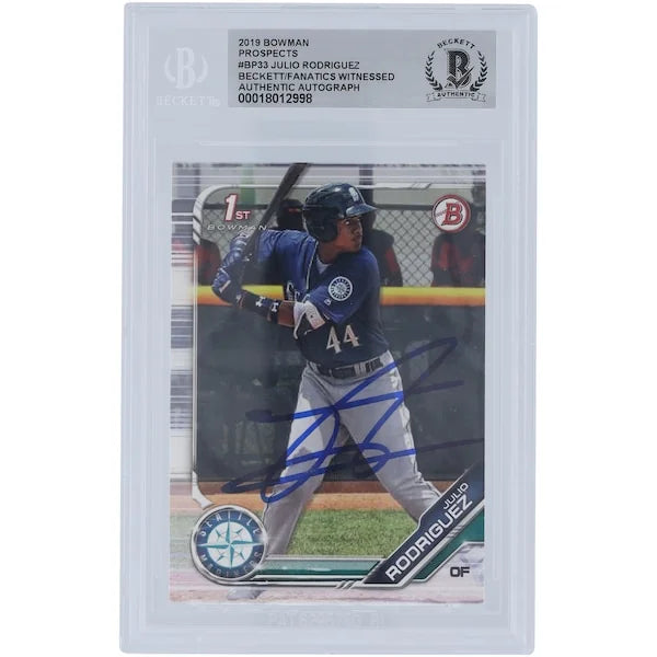 Julio Rodriguez Signed 2019 Bowman Prospects #BP-33 Card | Authenticated