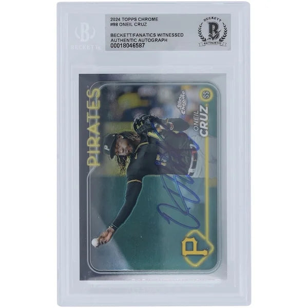 Oneil Cruz Signed 2024 Topps Chrome #98 Card | Beckett Authenticated