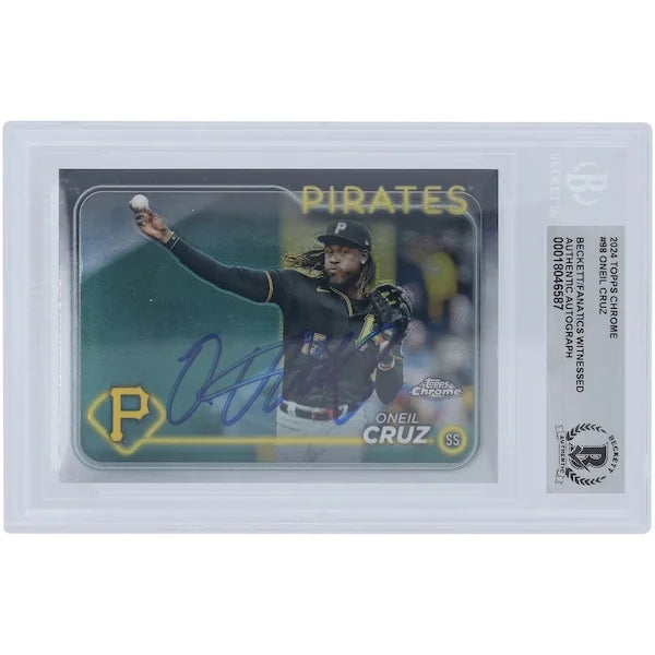 Oneil Cruz Signed 2024 Topps Chrome #98 Card | Beckett Authenticated