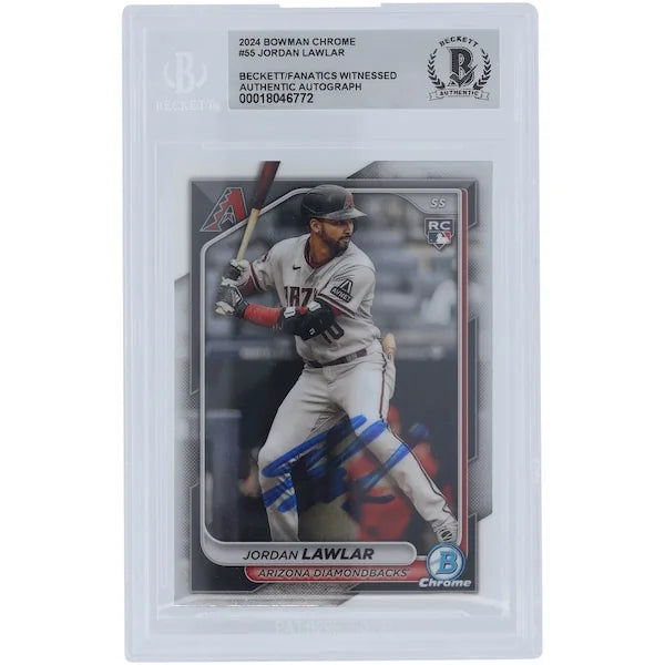 Jordan Lawlar Signed 2024 Bowman Chrome #55 Rookie Card | Authenticated
