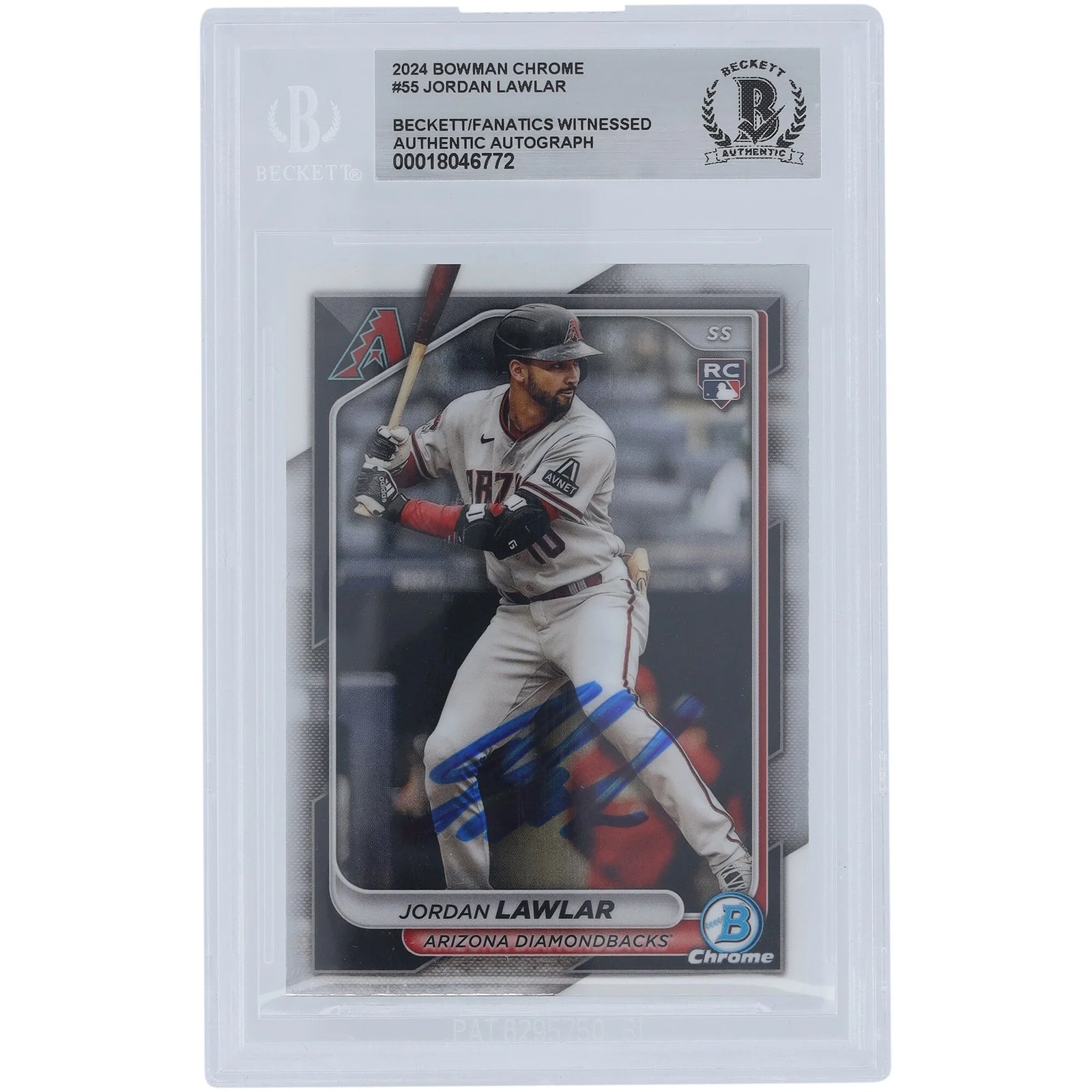 Jordan Lawlar Signed 2024 Bowman Chrome #55 Rookie Card | Authenticated