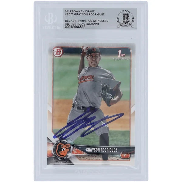 Grayson Rodriguez Signed 2018 Bowman Draft #BD-73 Card | Beckett Authenticated