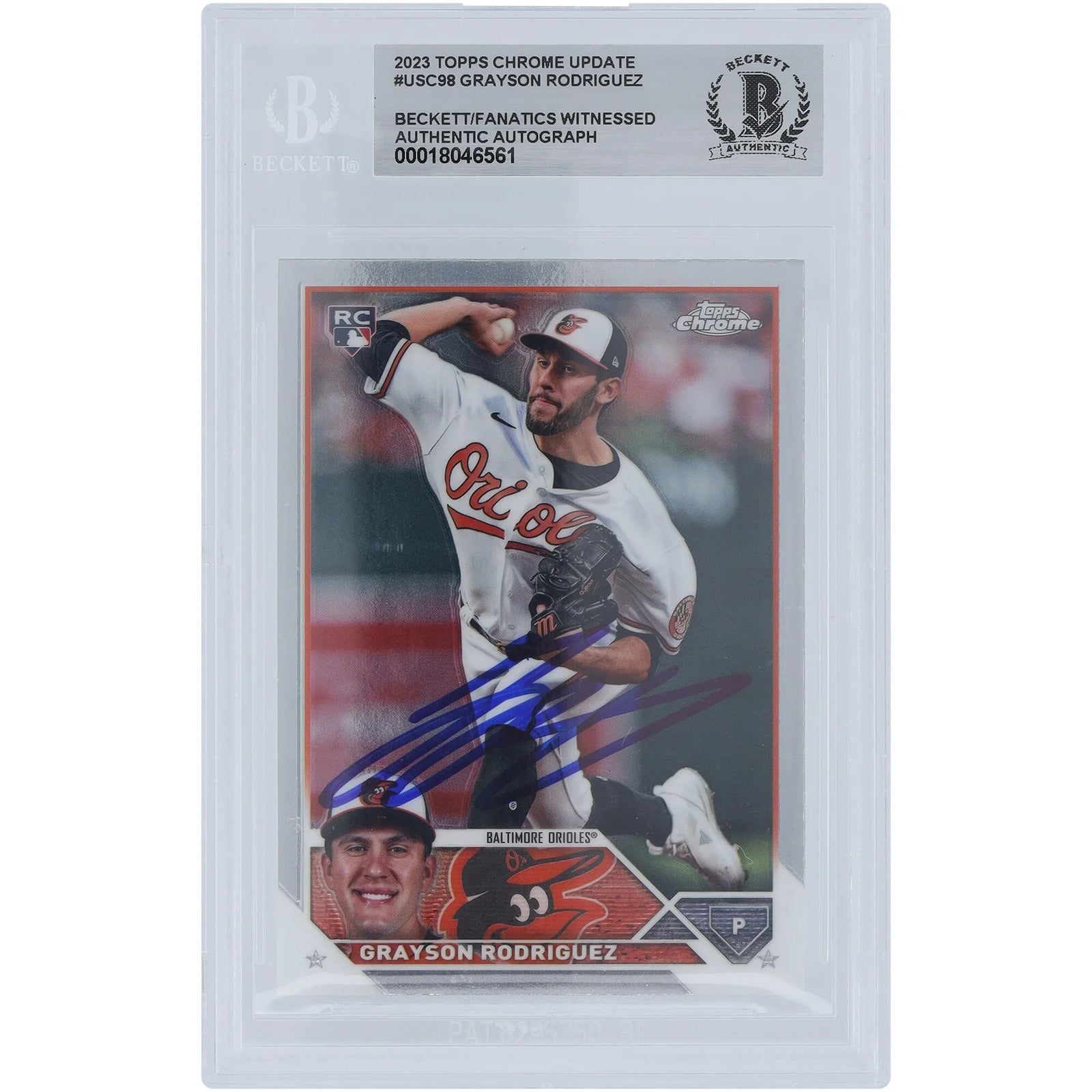 Grayson Rodriguez Signed 2023 Topps Chrome Update Rookie Card | Beckett Authenticated