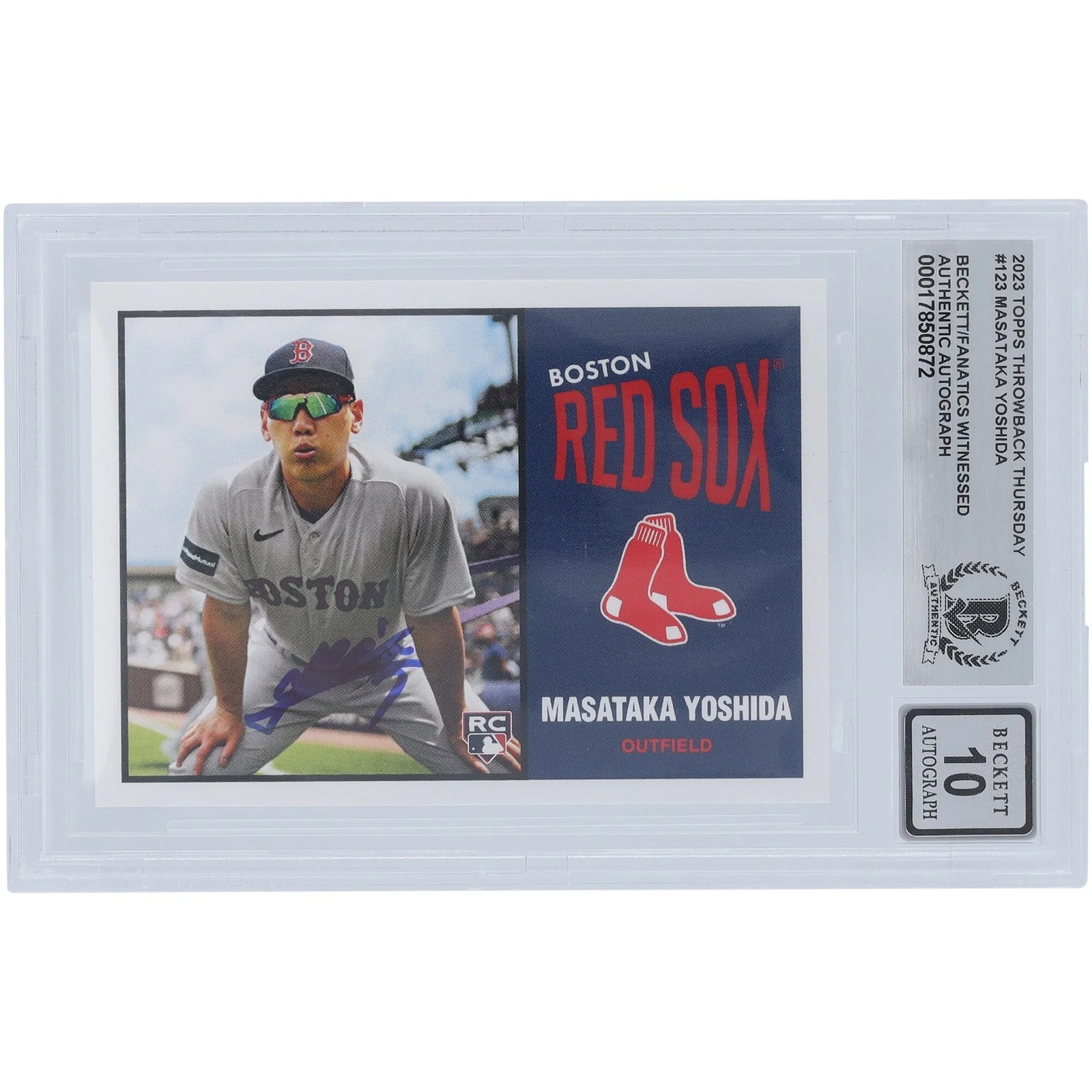 Masataka Yoshida Signed 2023 Topps TBT 1964 Rookie #123 Card | Graded 10