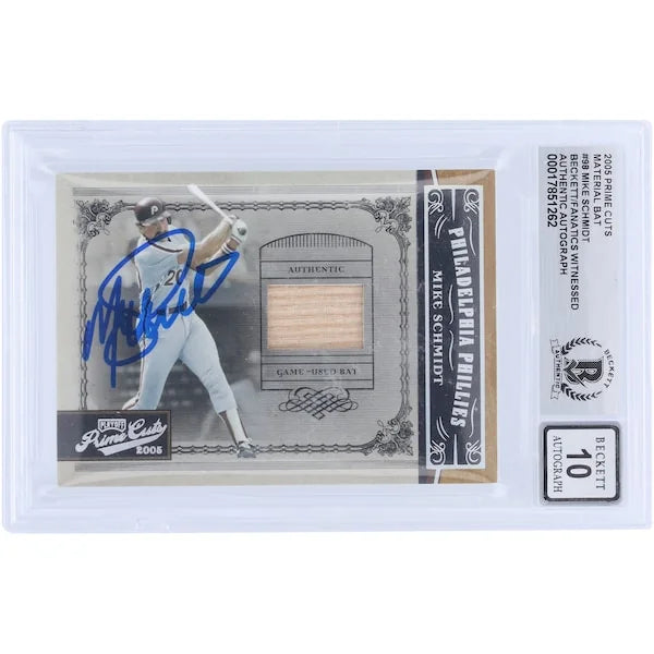 Mike Schmidt Signed 2005 Donruss Playoff Prime Cuts #98 Card | Graded 10