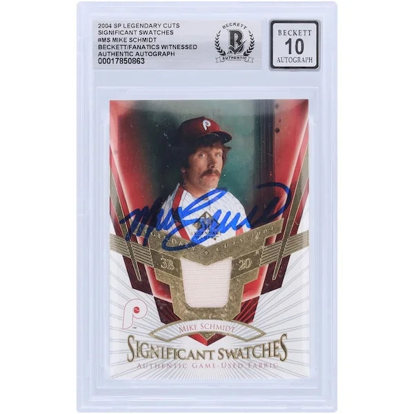 Mike Schmidt Signed 2004 Upper Deck Legendary Cuts Card | Graded 10