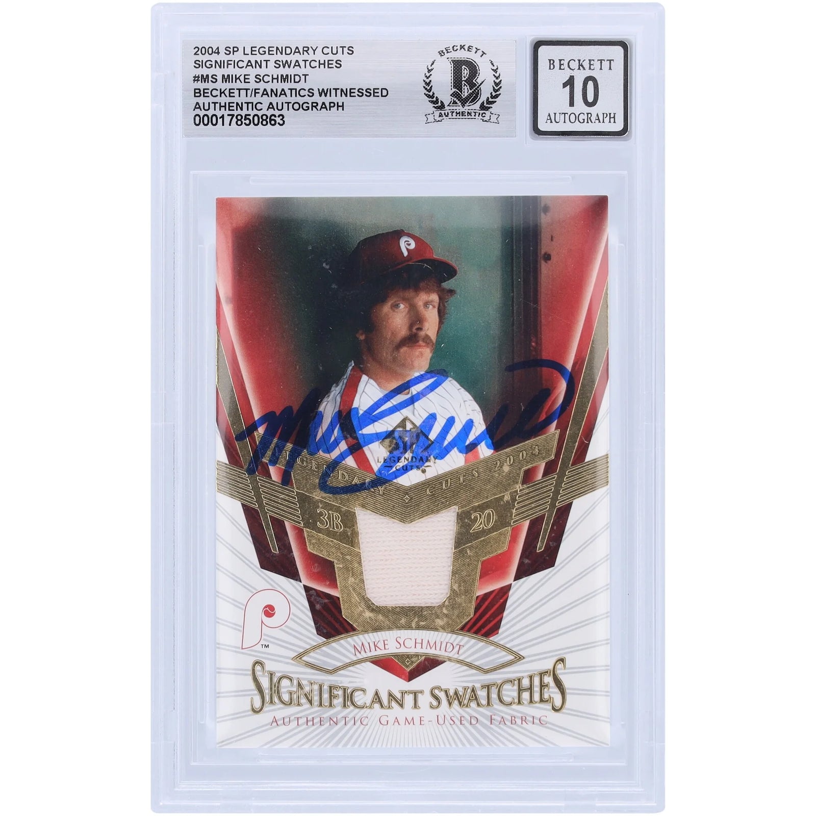 Mike Schmidt Signed 2004 Upper Deck Legendary Cuts Card | Graded 10