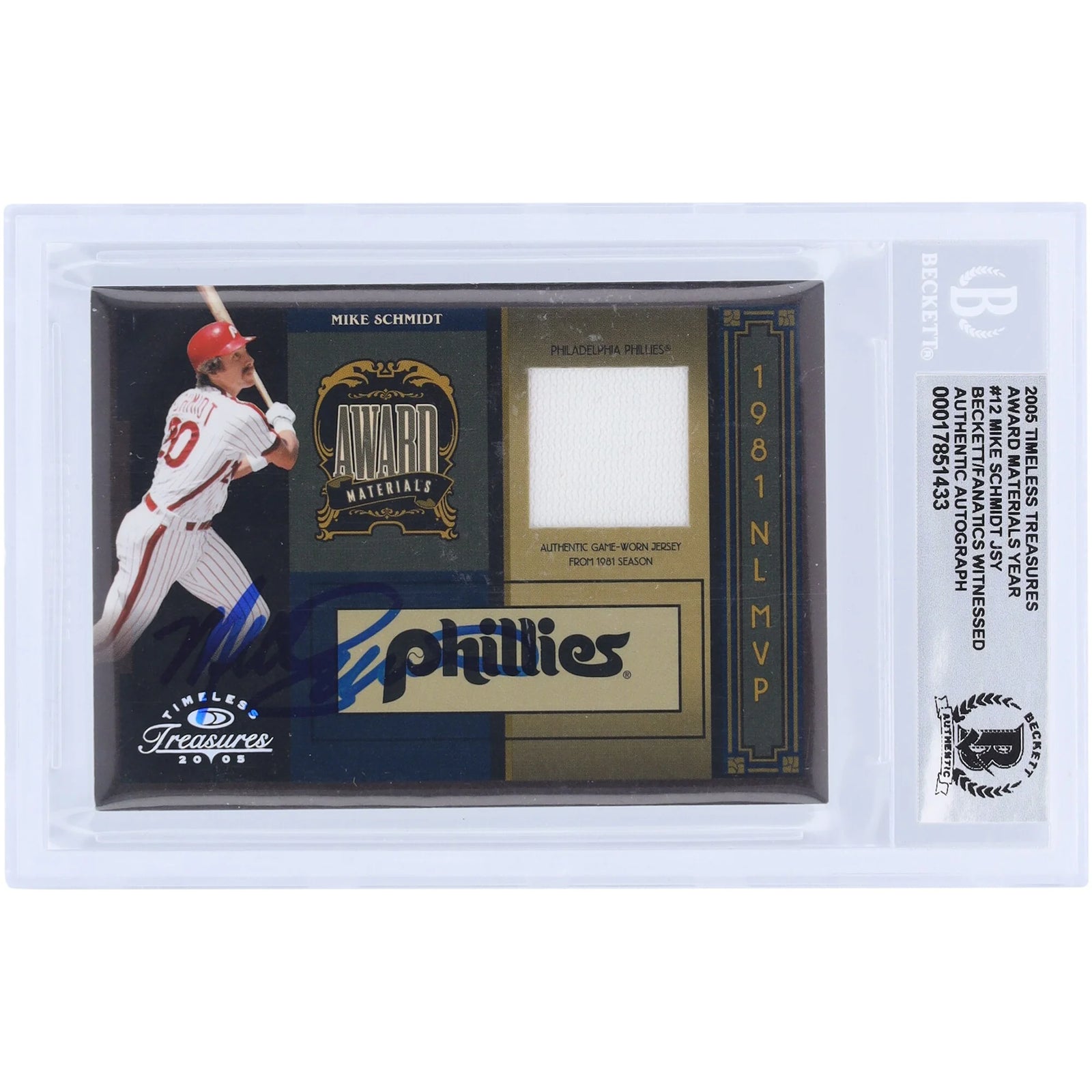 1981 Mike Schmidt Signed 2005 Donruss Timeless Treasures Card | #AM-12 Limited /81
