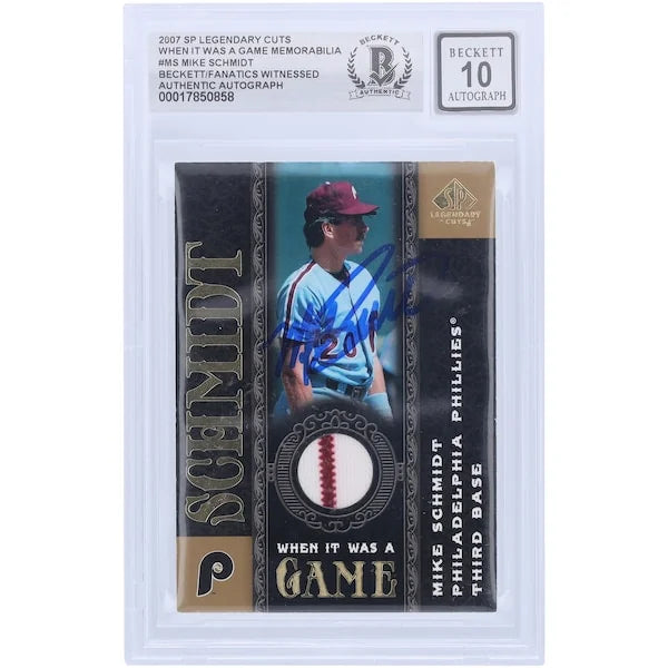 Mike Schmidt Signed 2007 Upper Deck SP Legendary Cuts Card | Graded 10