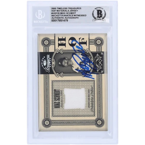Mike Schmidt Signed 2005 Donruss Timeless Treasures Card | HOF Materials Relic #/50