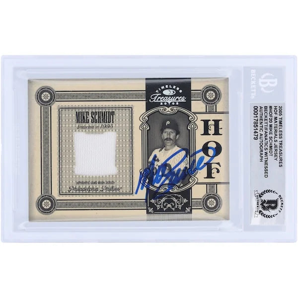 Mike Schmidt Signed 2005 Donruss Timeless Treasures Card | HOF Materials Relic #/50