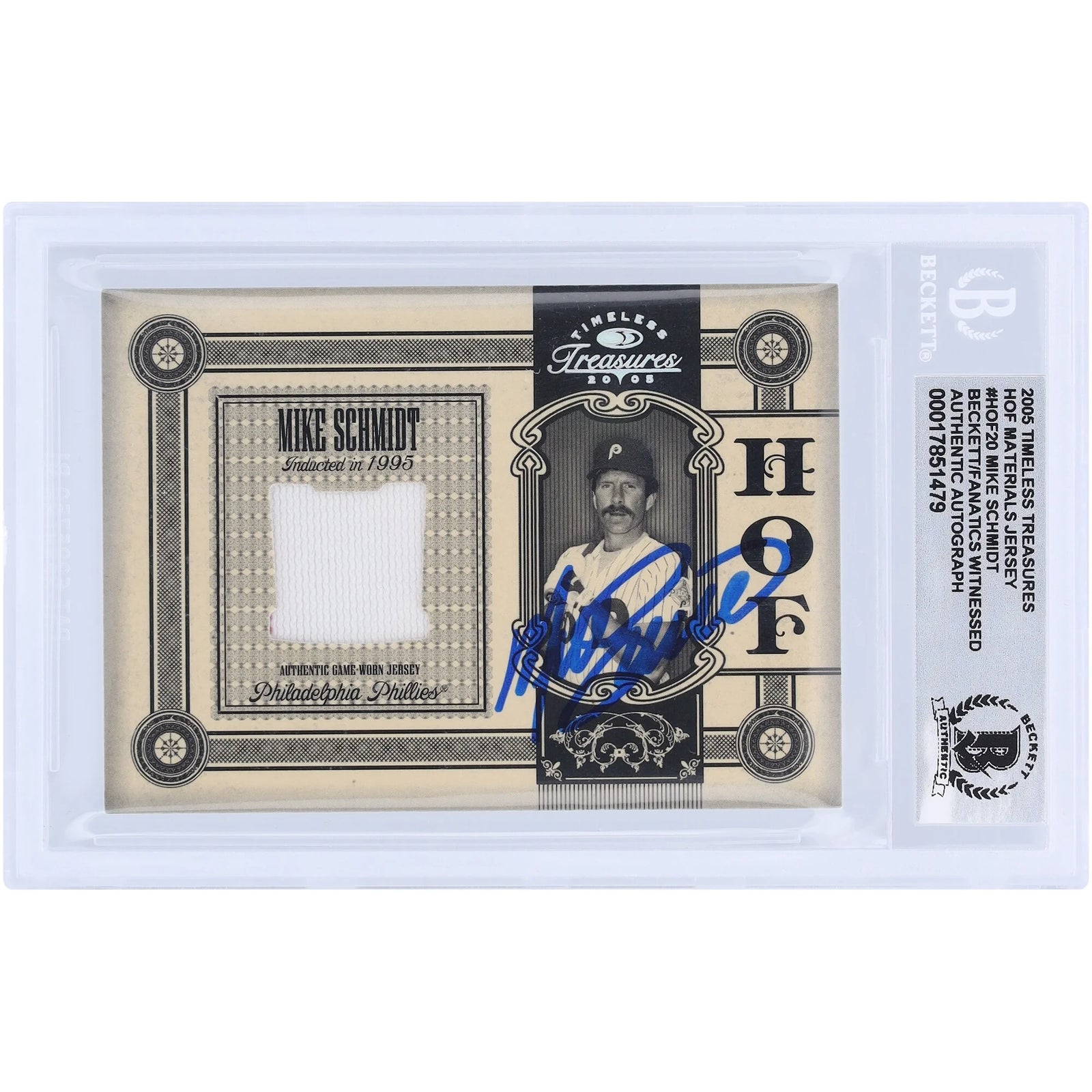 Mike Schmidt Signed 2005 Donruss Timeless Treasures Card | HOF Materials Relic #/50