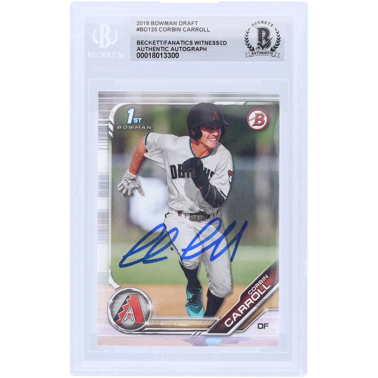 Corbin Carroll Signed 2019 Bowman Draft #BD-125 | Beckett Authenticated
