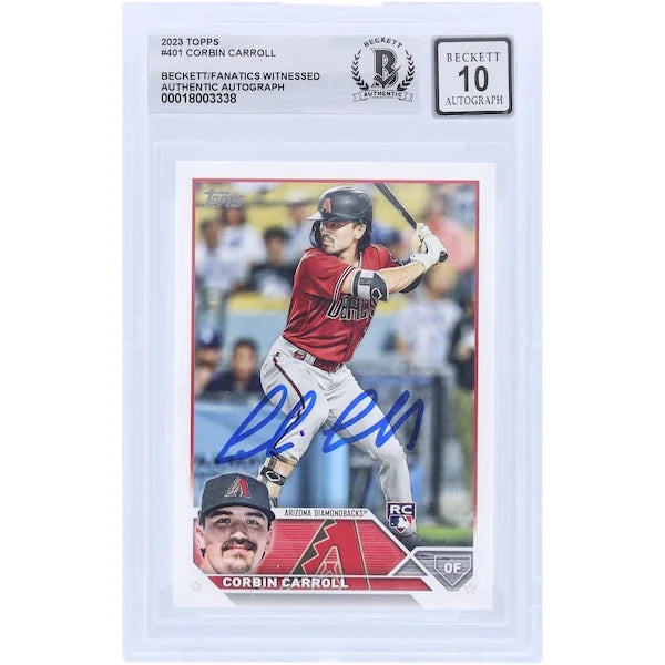 Corbin Carroll Signed 2023 Topps #401 Rookie Card | Beckett 10